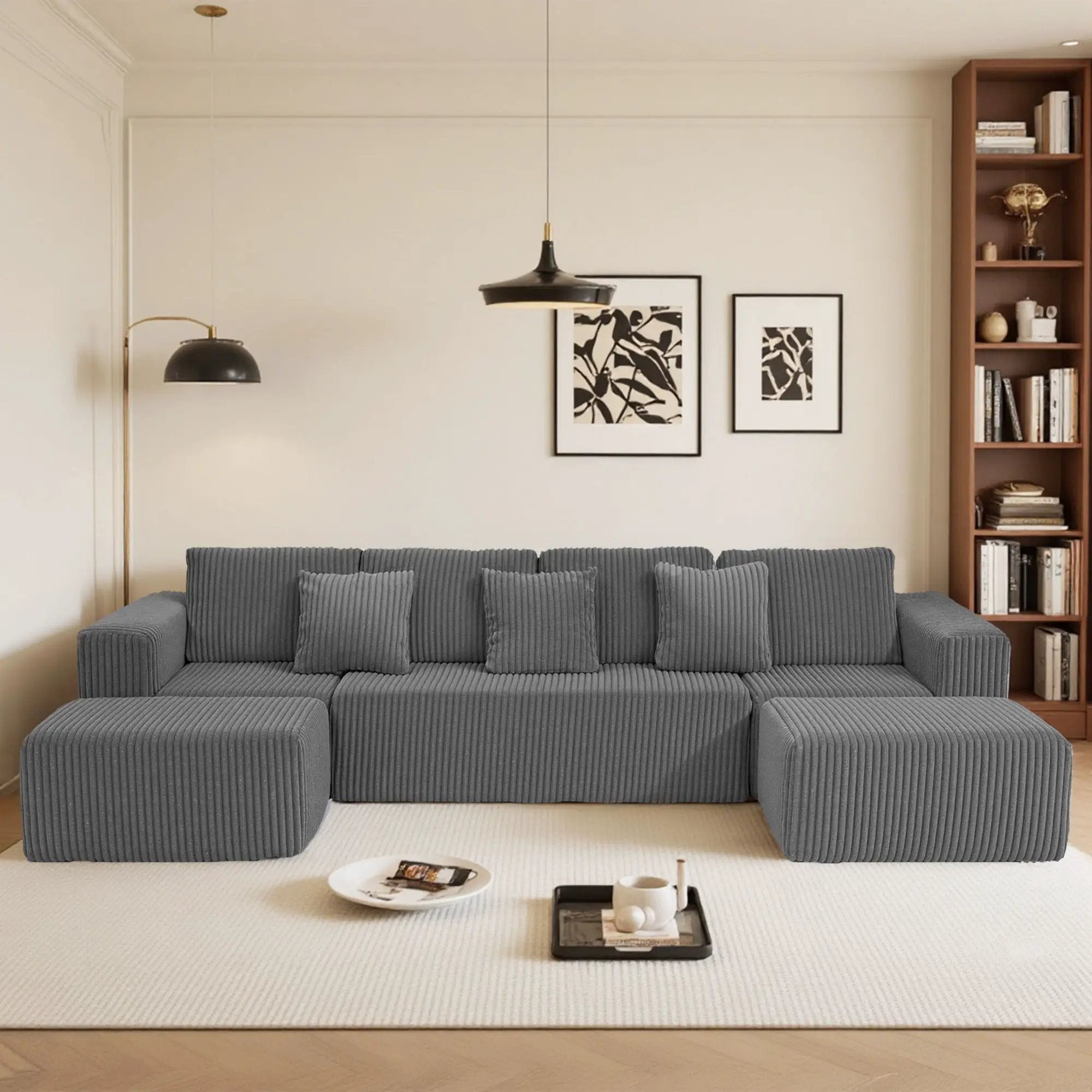 Modular U-Shaped Sectional Sofa With Reversible Design by HouseOfZazla