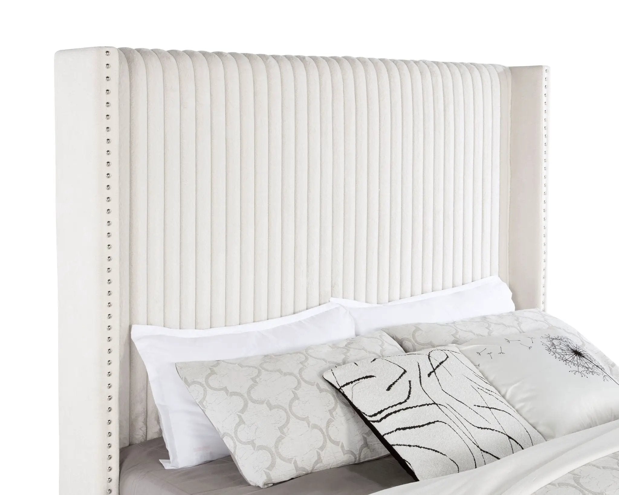 Natasha 65-inch Upholstered California King Bed Cream by Unique Piece Furniture