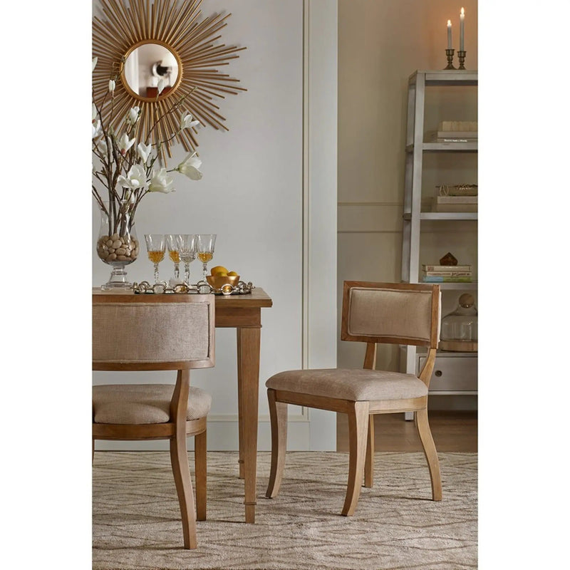 Classic Dining Chair With Curved Back (Set of 2) - Beige / Light Natural by Unique Piece Furniture