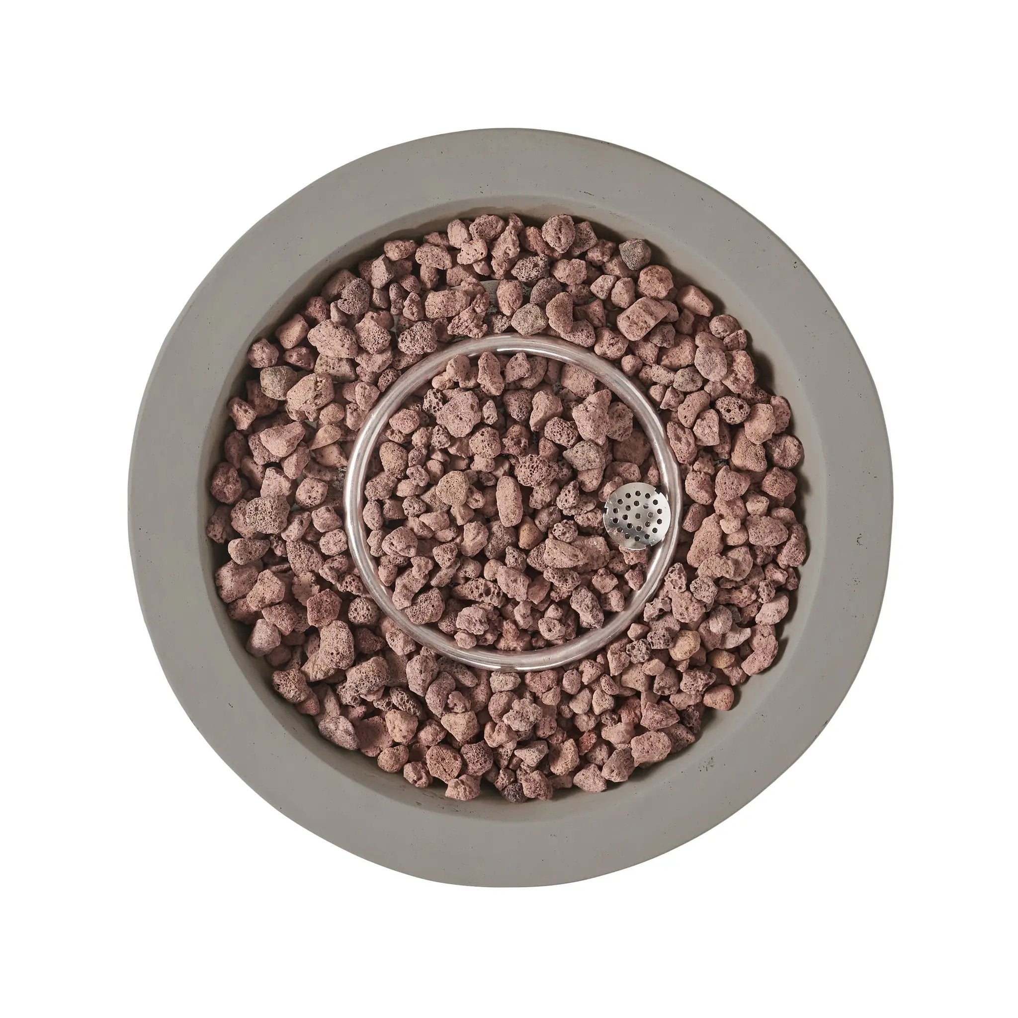 27' Bowl Shaped MGO 40,000 BTU Propane Fire Pit, Light Grey (Tank Cover not Included) by HouseOfZazla
