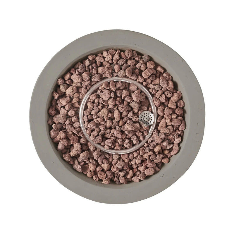 27' Bowl Shaped MGO 40,000 BTU Propane Fire Pit, Light Grey (Tank Cover not Included) by HouseOfZazla