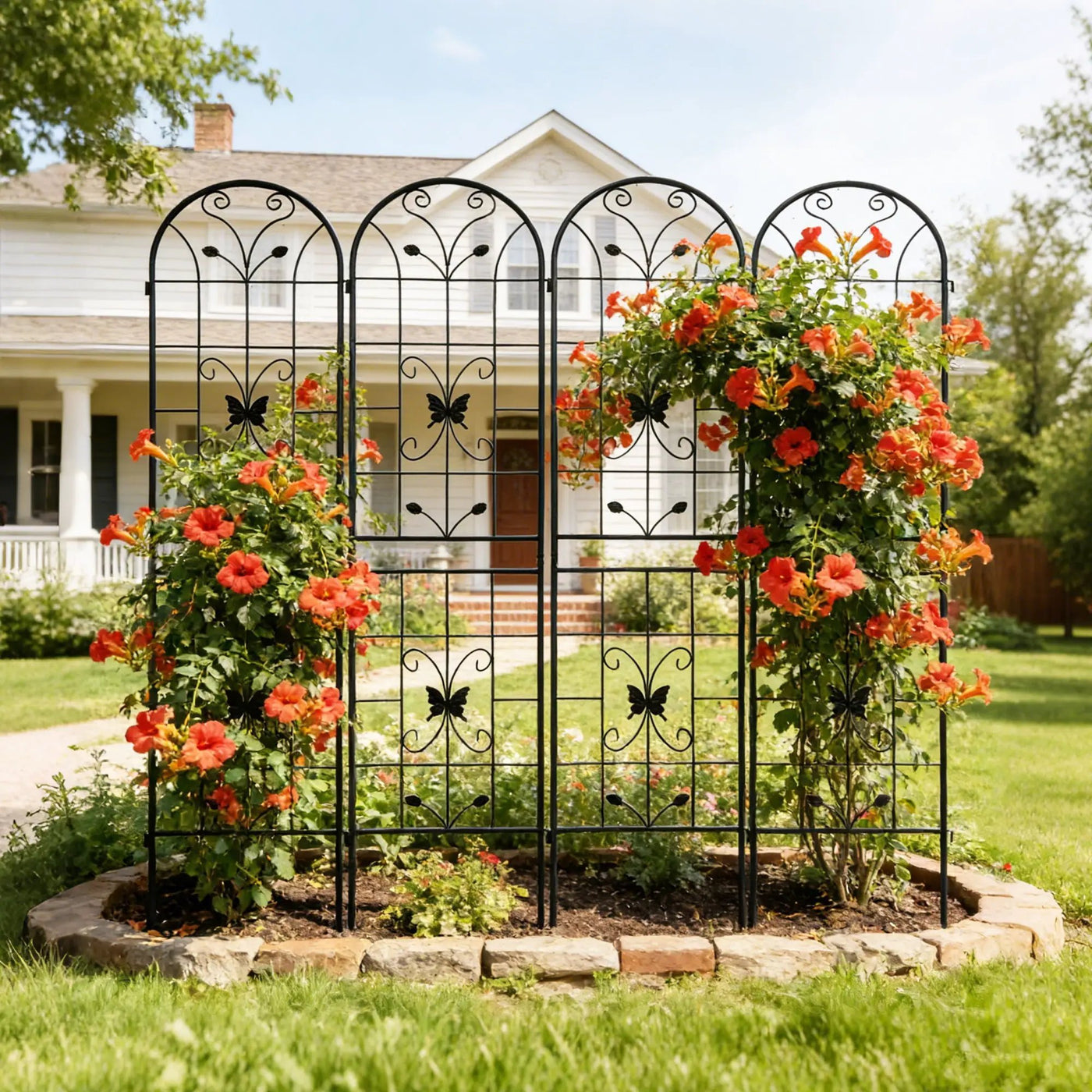 Garden Metal Trellis Rustproof Trellis For Climbing Plants Outdoor Flower Support by Unique Piece Furniture
