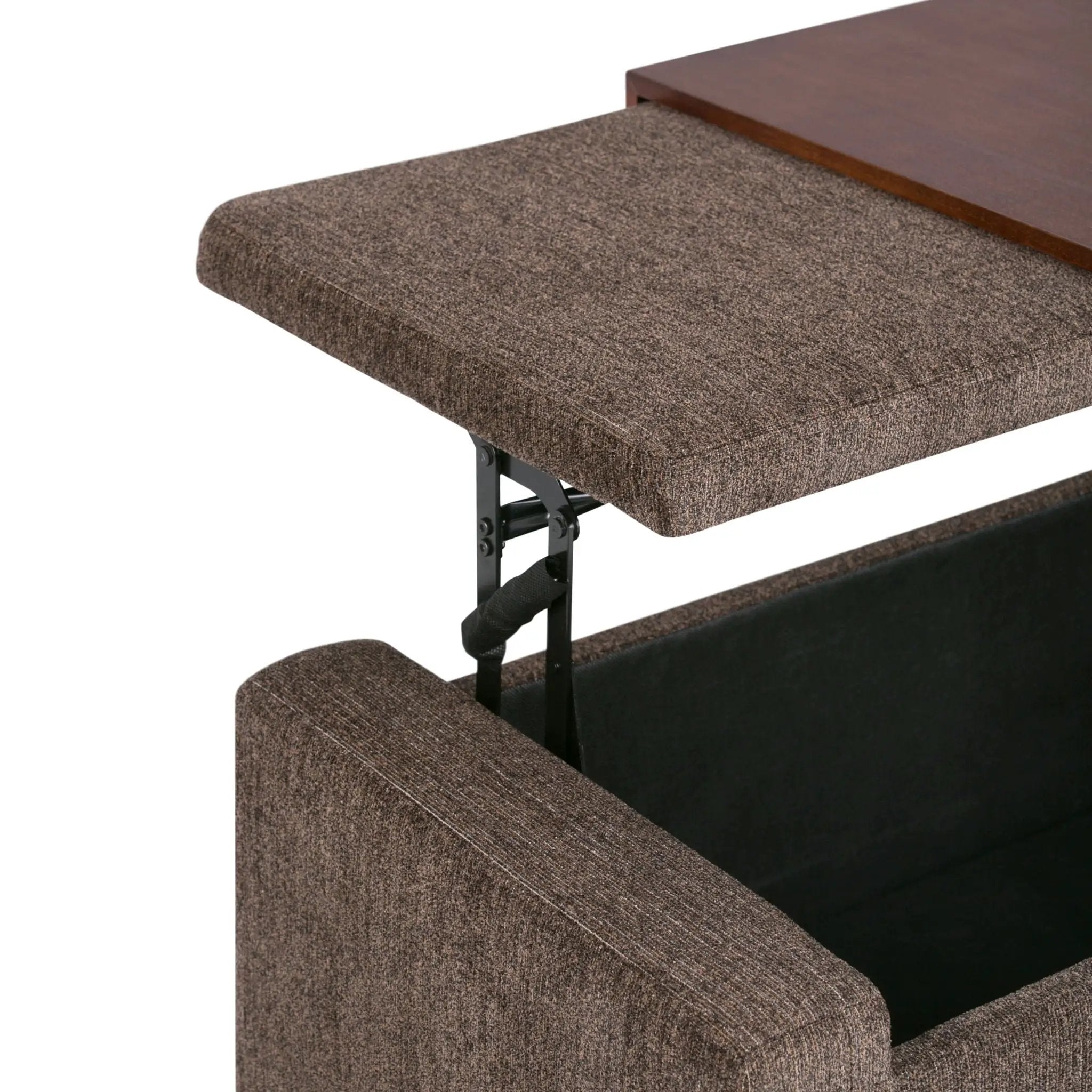 Bretton - Lift Top Storage Ottoman - Deep Umber Brown by Unique Piece Furniture