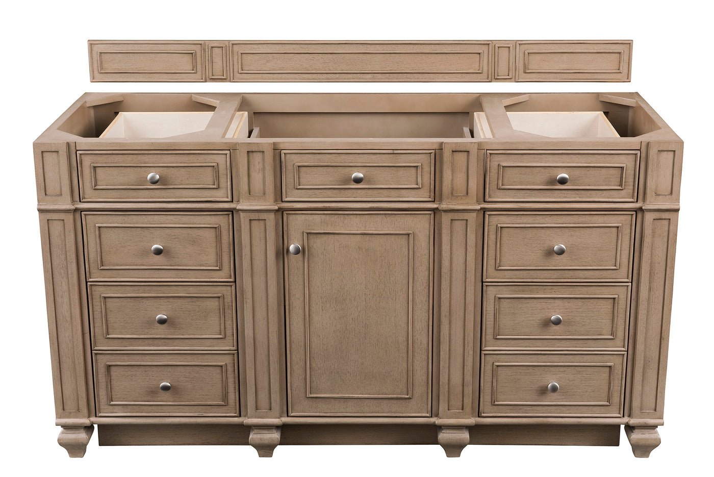 James Martin Bristol 60" Single Bathroom Vanity, Whitewashed Walnut, cabinet without a countertop