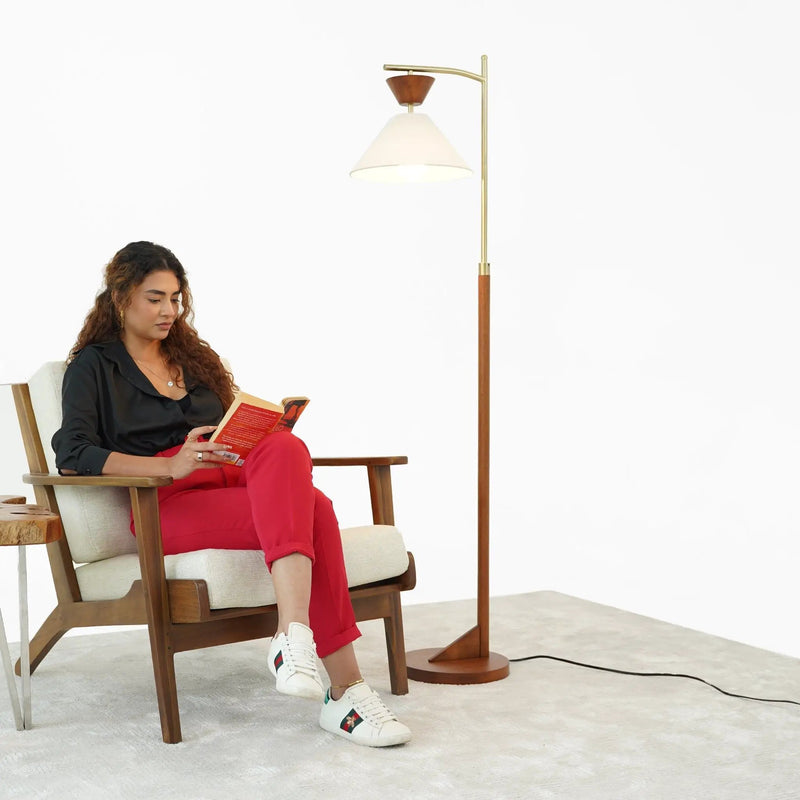 Floor Lamp, Standing Light For Living Room - Brown by HouseOfZazla