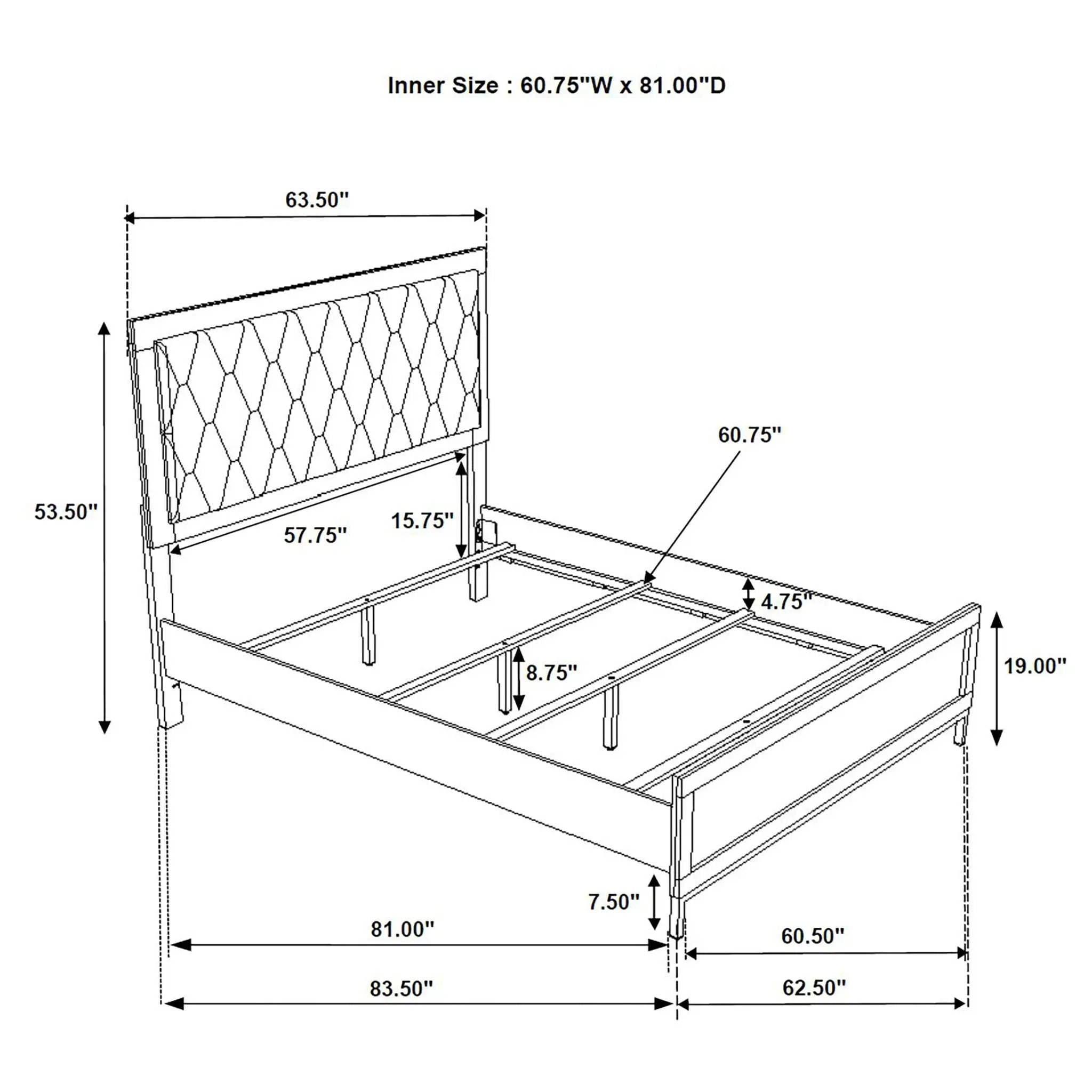 Taraval - Queen Upholstered Panel Bed - White