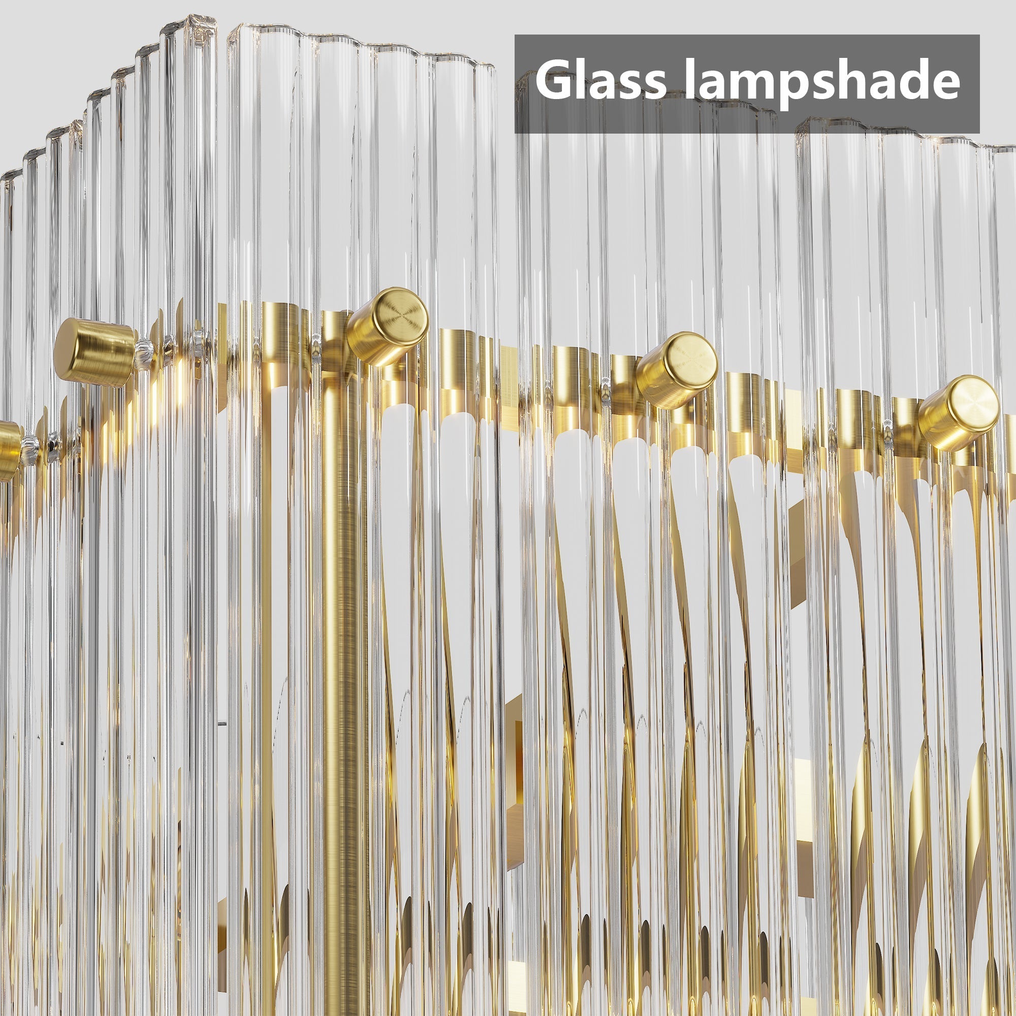 Modern Rectangular Crystal Glass 10-Light Chandelier by HouseOfZazla