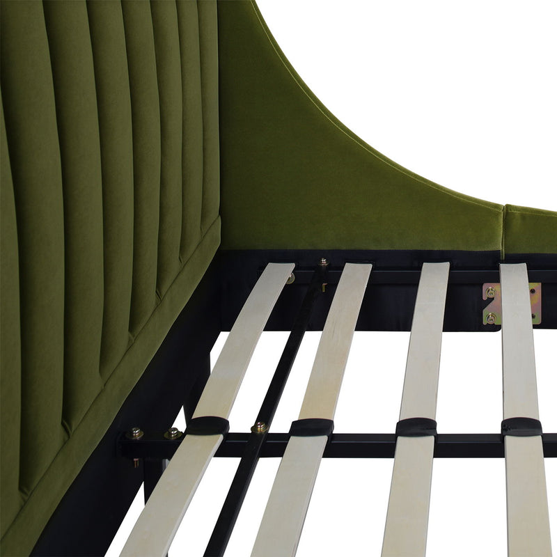 Aspen - Vertical Tufted Modern Headboard Platform Bed Set by HouseOfZazla