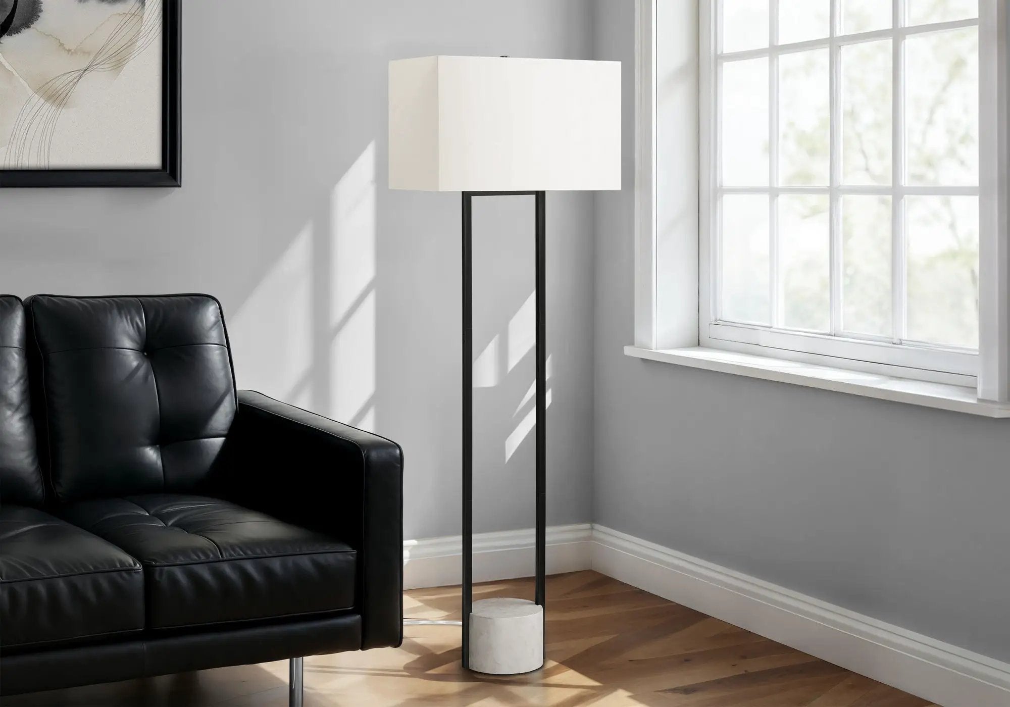 Lighting, Floor Lamp, Contemporary - Black / Beige by Unique Piece Furniture