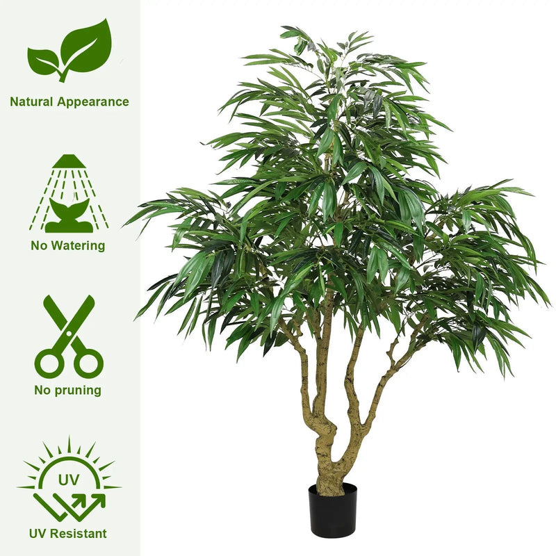 7FT Artificial Willow Tree Indoor Faux Greenery Plant by HouseOfZazla