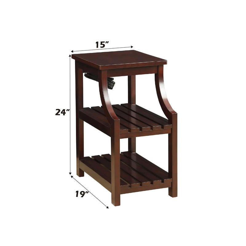 Wasaki - Accent Table With USB - Espresso by Unique Piece Furniture