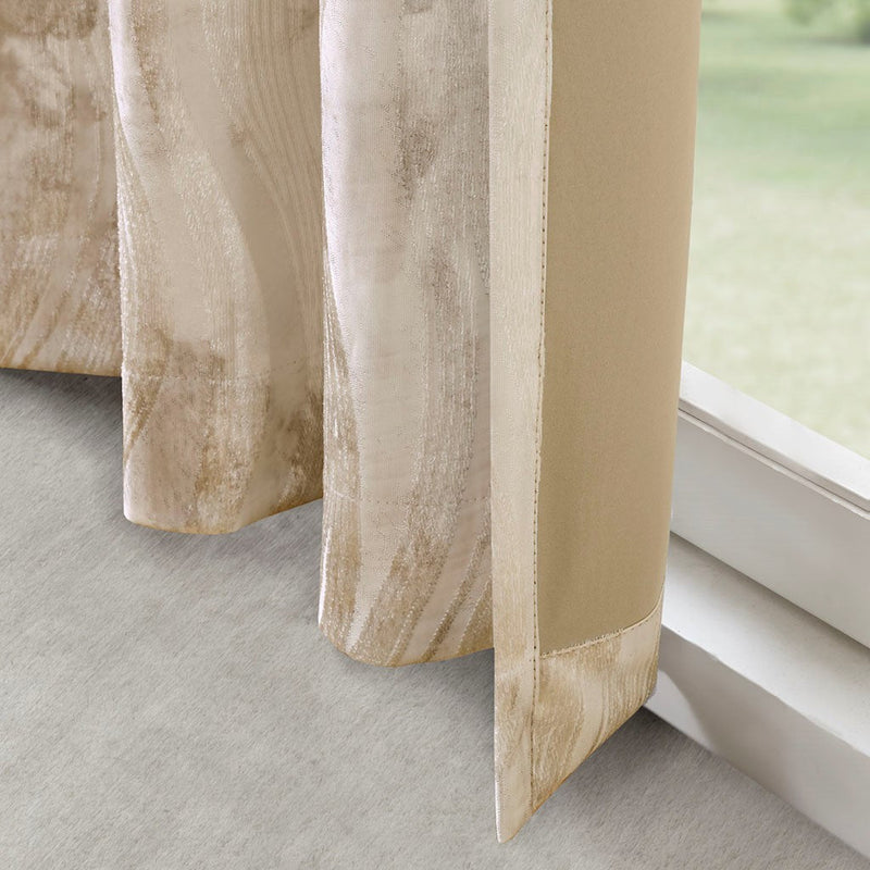 Printed Jacquard Grommet Top Total Blackout Curtain Panel by HouseOfZazla