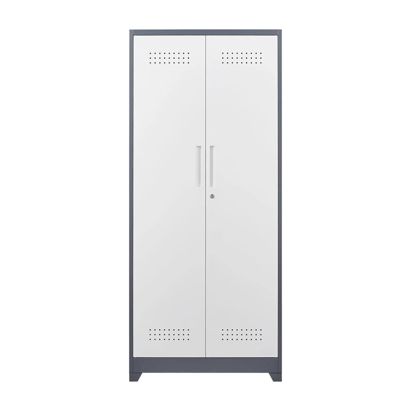 Lockers With Locking Doors, Adjustable Shelves, High Broom Tool Storage Cabinet by HouseOfZazla