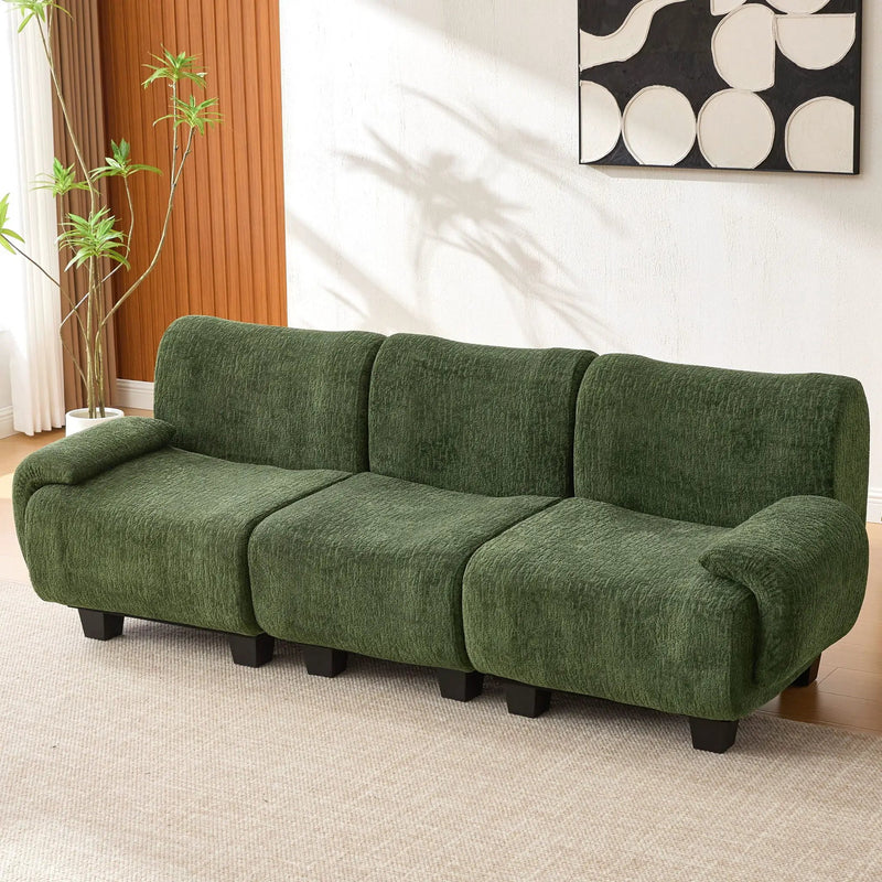 3 Seater Sofa Couch With Curved Armrests by HouseOfZazla