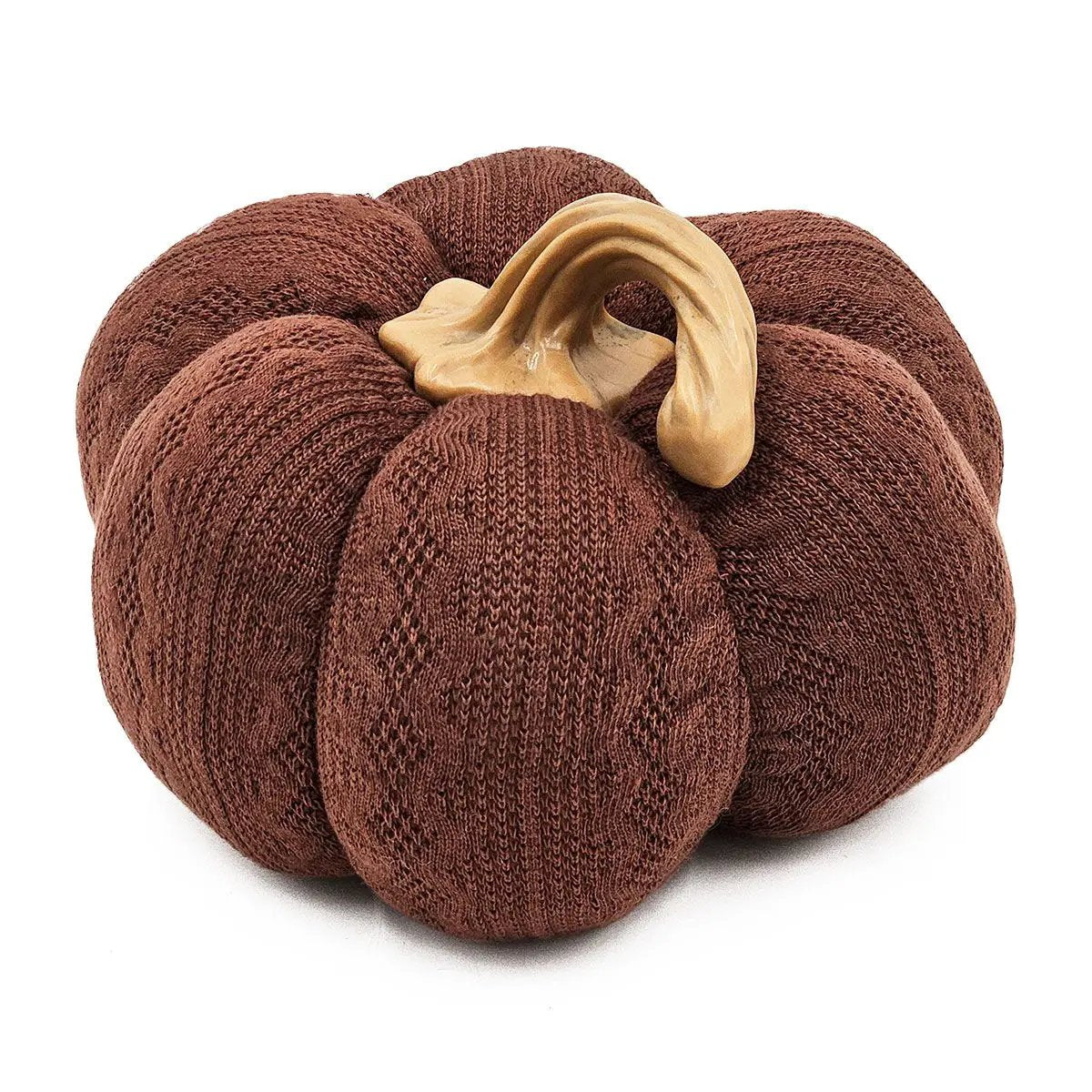 Pumpkin Ornament Decor For Holiday Harvest Festival Fall Festival & Thanksgiving (Set of 2) - Dark Brown by Unique Piece Furniture
