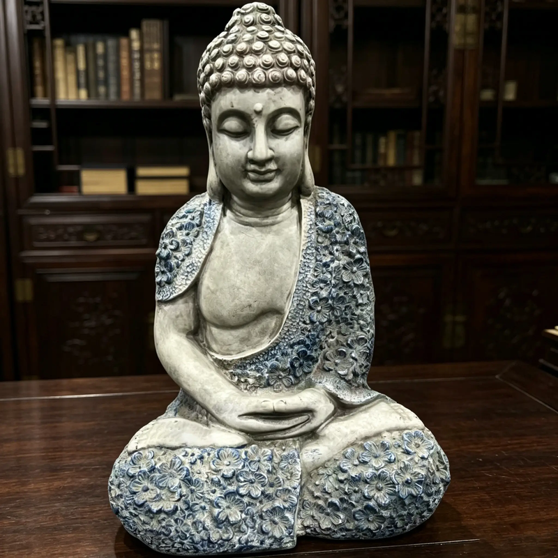 16'' Weatherproof Resin Buddha Garden Statue by HouseOfZazla