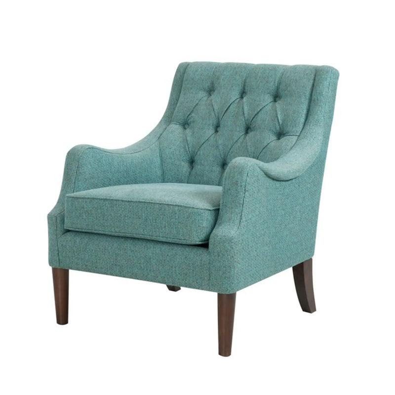 Qwen - Button Tufted Accent Chair With - Teal by Unique Piece Furniture
