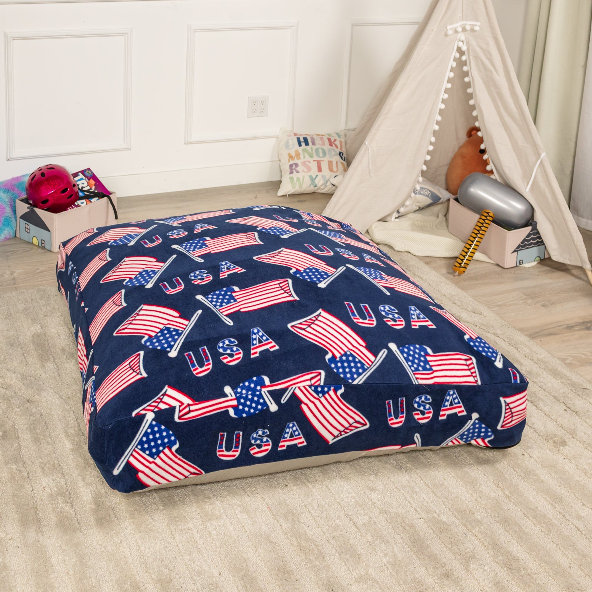 Sensory Crash Pad for Kids & Adults – Removable Washable Fleece Cover by HouseOfZazla