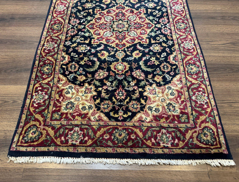 Pak Persian Sarouk Rug 3x5, Navy Blue and Red by Jewel Rugs