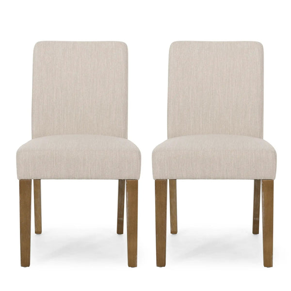 Contemporary Dining Chair with Upholstered Seating and Tapered Legs