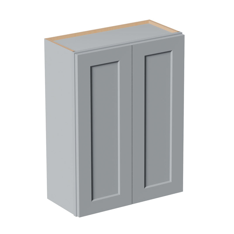 Gray Shaker Solid Wood Wall Cabinet with Soft-Close Doors by HouseOfZazla