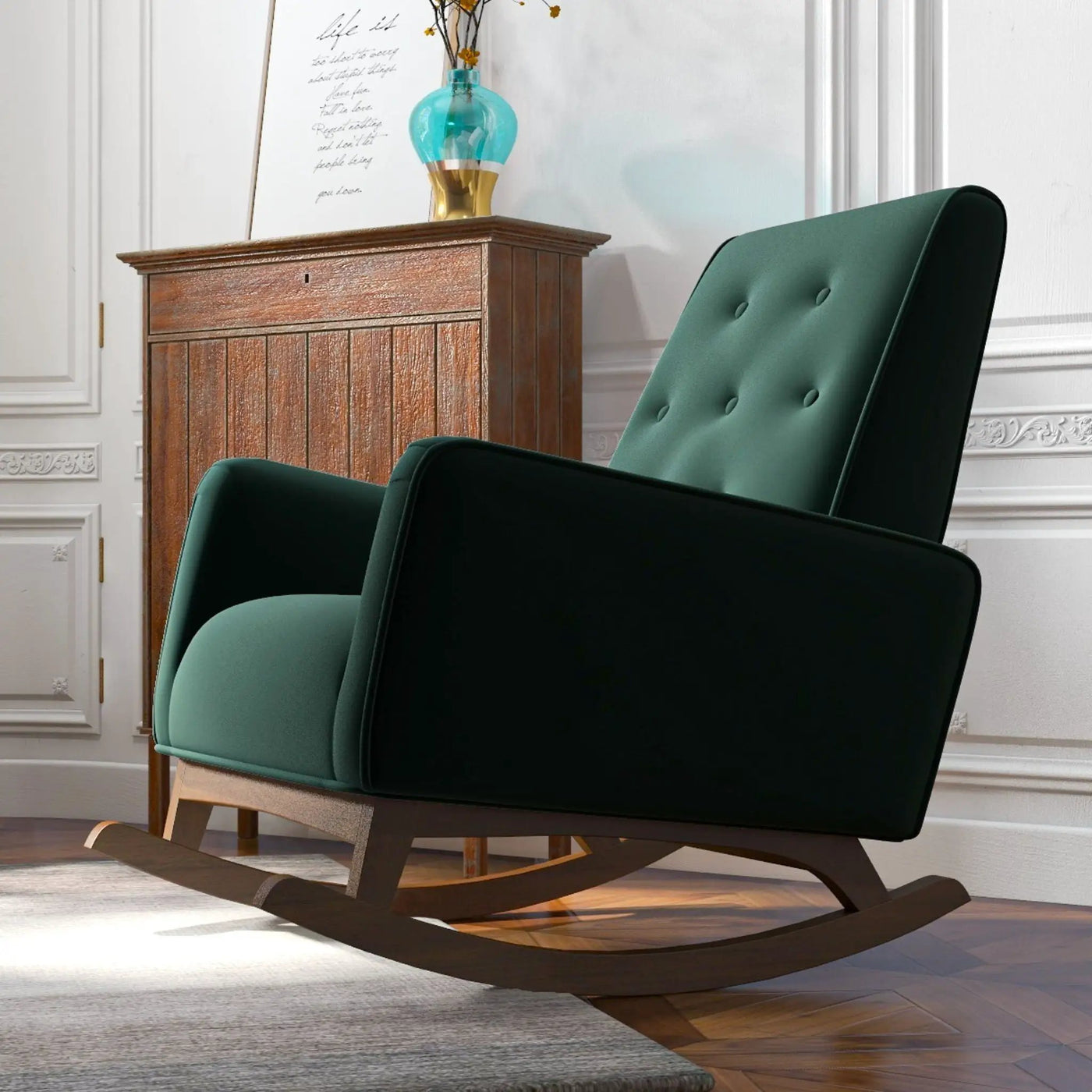 Demetrius - Solid Wood Rocking Chair by Unique Piece Furniture