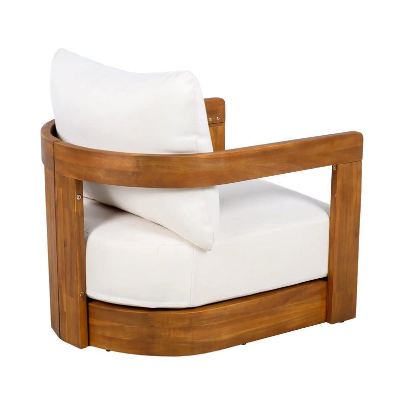 Premium Acacia Wood Outdoor Club Chair by HouseOfZazla