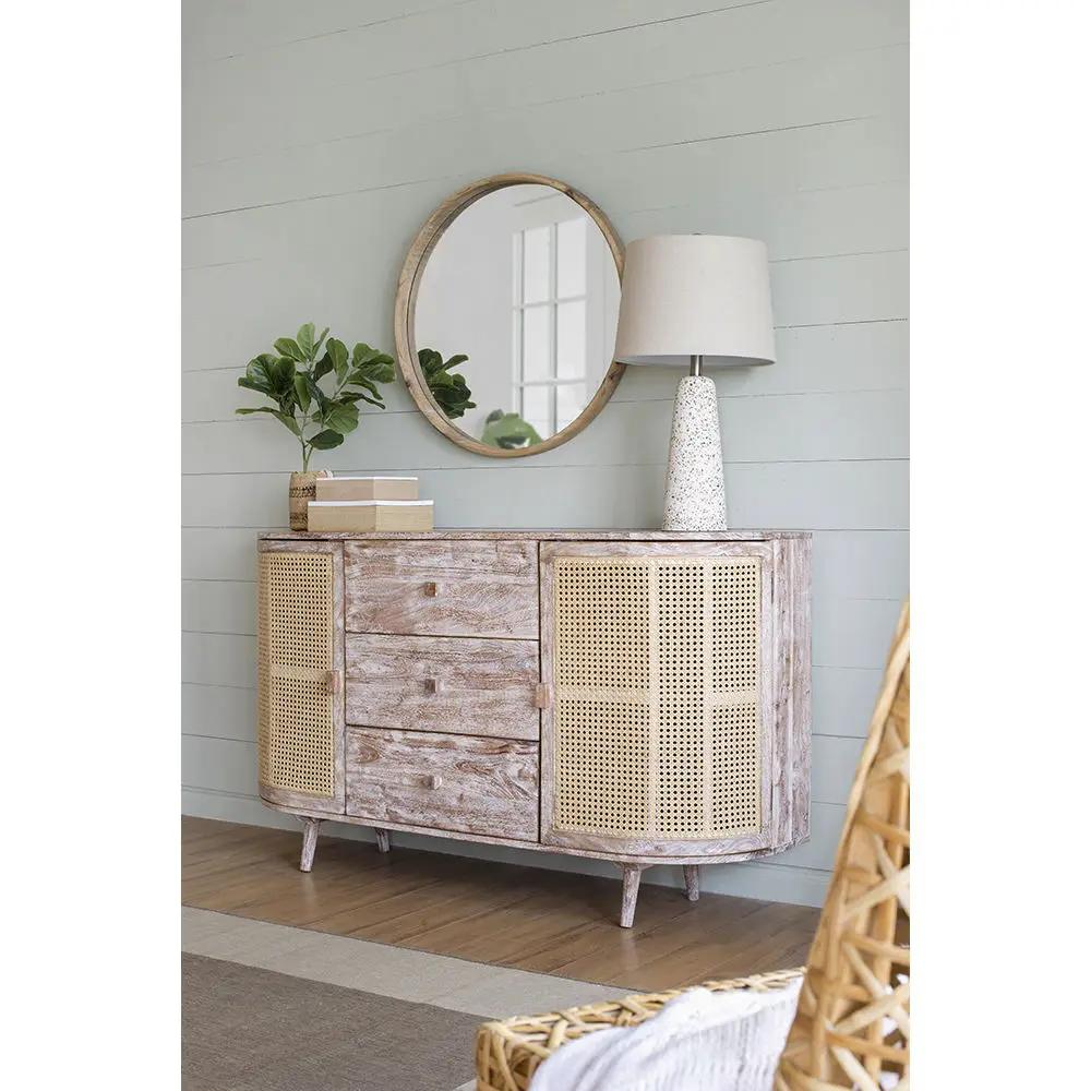 TV Console With Cane Doors - Multicolor by HouseOfZazla