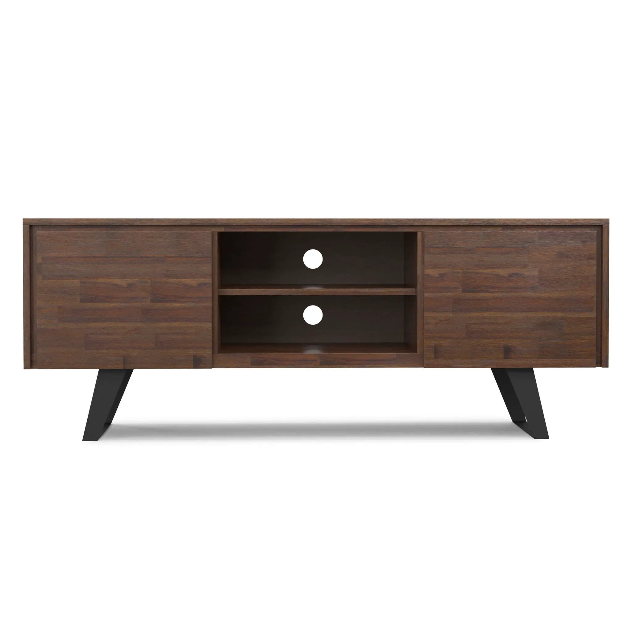 Lowry - TV Media Stand - Distressed Charcoal Brown by Unique Piece Furniture