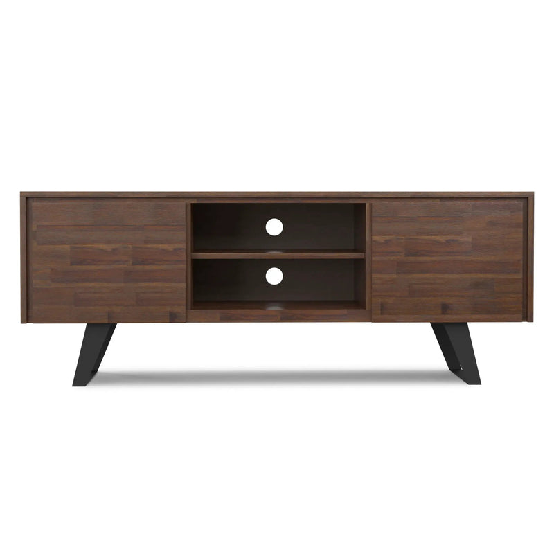 Lowry - TV Media Stand - Distressed Charcoal Brown by Unique Piece Furniture
