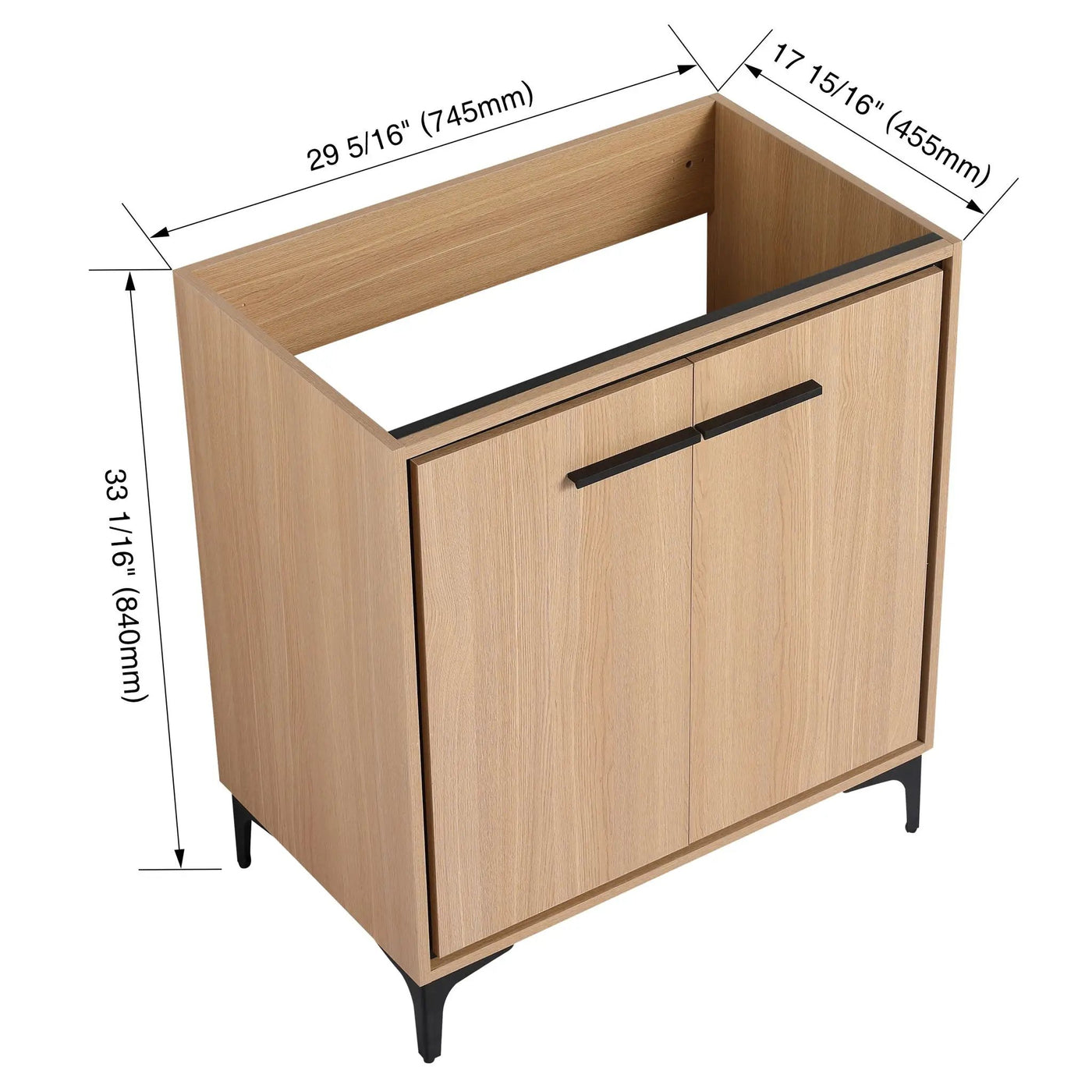 Modern Bathroom Vanity Cabinet With Soft Closing Doors by HouseOfZazla