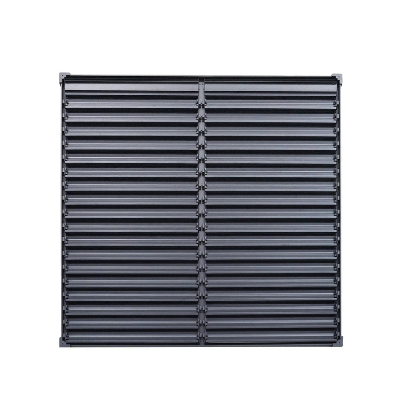 Byron Black Outdoor Pergola Aluminum with Adjustable Louvered Roof by HouseOfZazla