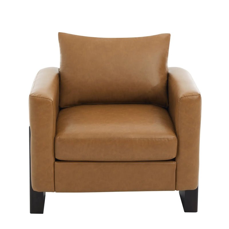 Modern Accent Chair Stylish Club Chair Armchair with Rubberwood Legs for Living Room, Bedroom, or Office by HouseOfZazla