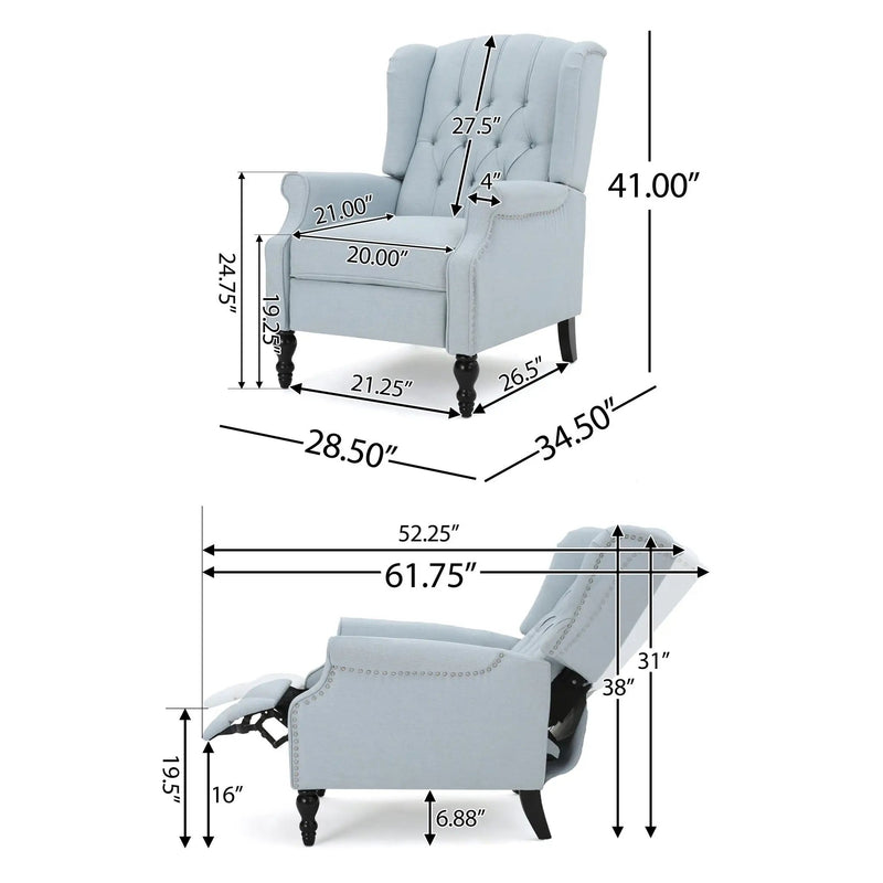 Tufted Arm Chair Recliner by Unique Piece Furniture