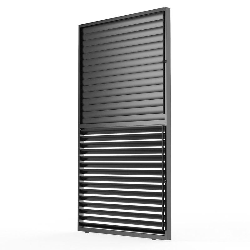 Louver Grille 1 / 3 10Ft Frame & Louvers - Black by HouseOfZazla