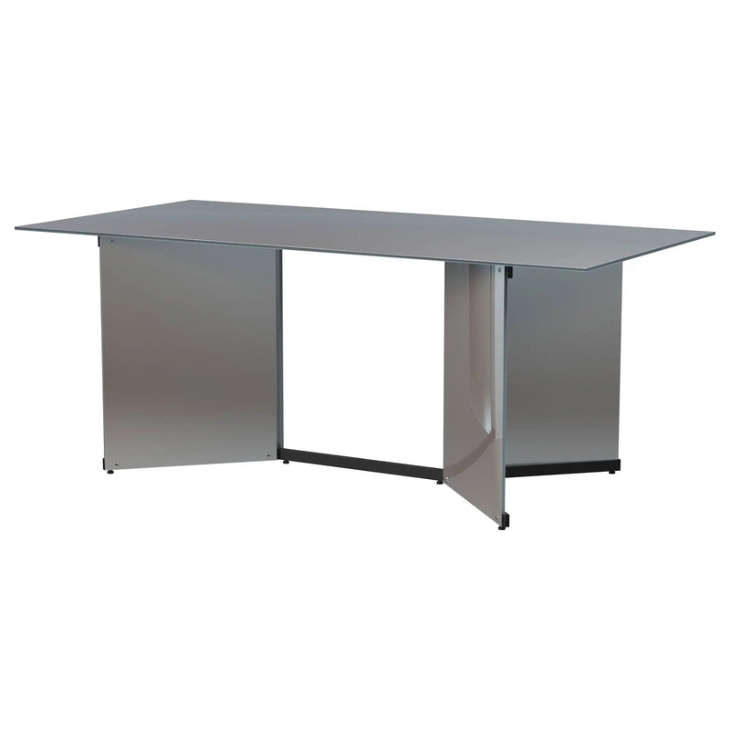 Emery 76-inch Rectangular Mirrored Dining Table Silver by Unique Piece Furniture