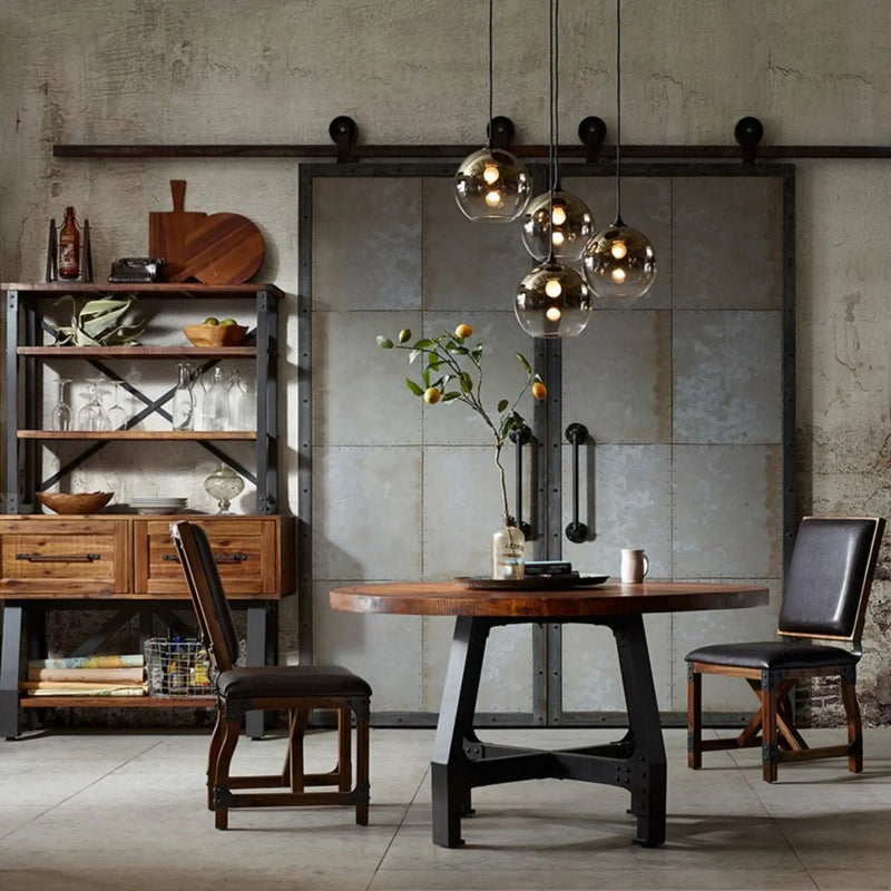 Lancaster - Round Dining / Gathering Table With Adjustable Height - Walnut by Unique Piece Furniture