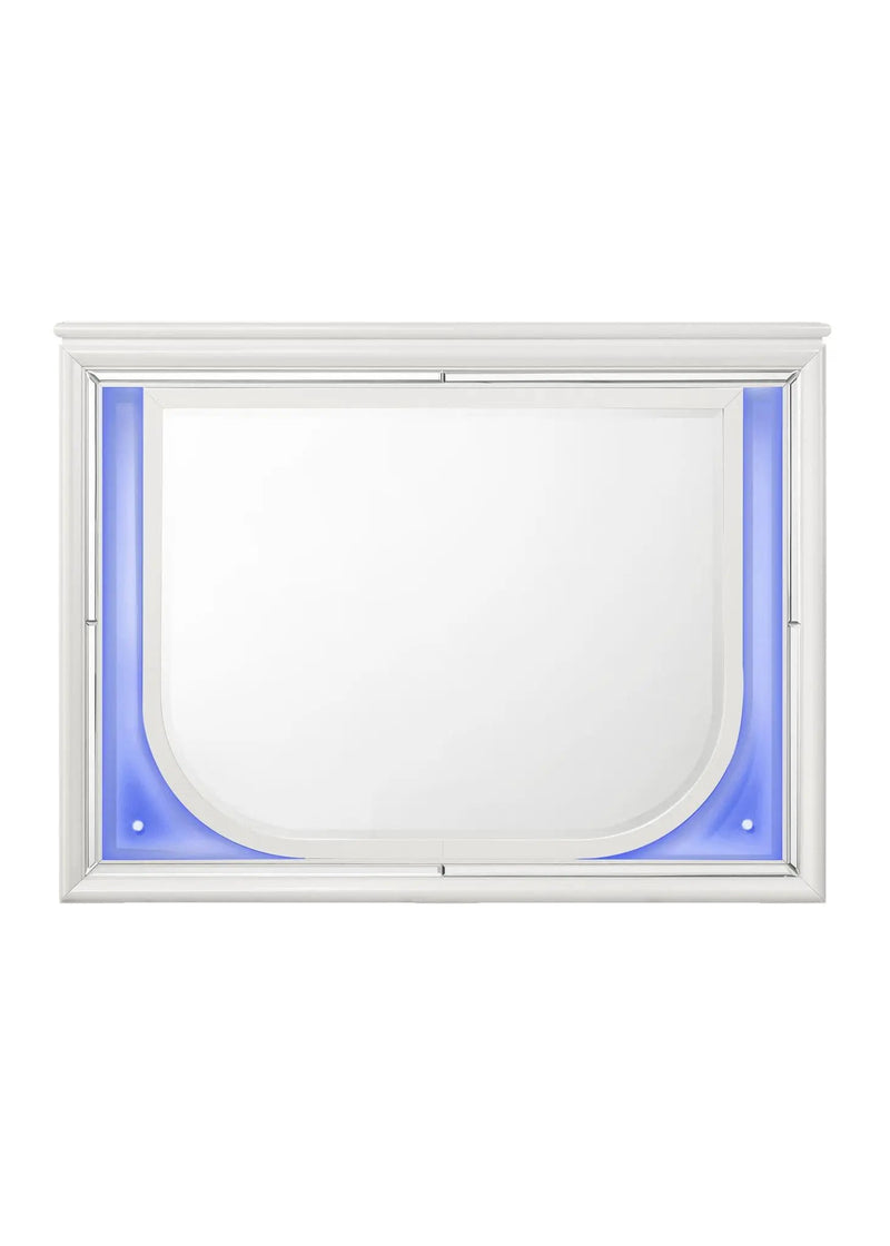 Tarian - Mirror With LED - White by Unique Piece Furniture