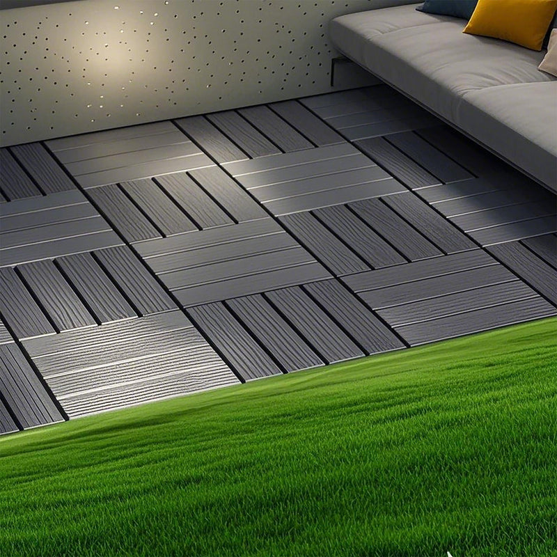 Interlocking Plastic Deck Tiles, Waterproof Outdoor / Indoor Patio Flooring by HouseOfZazla