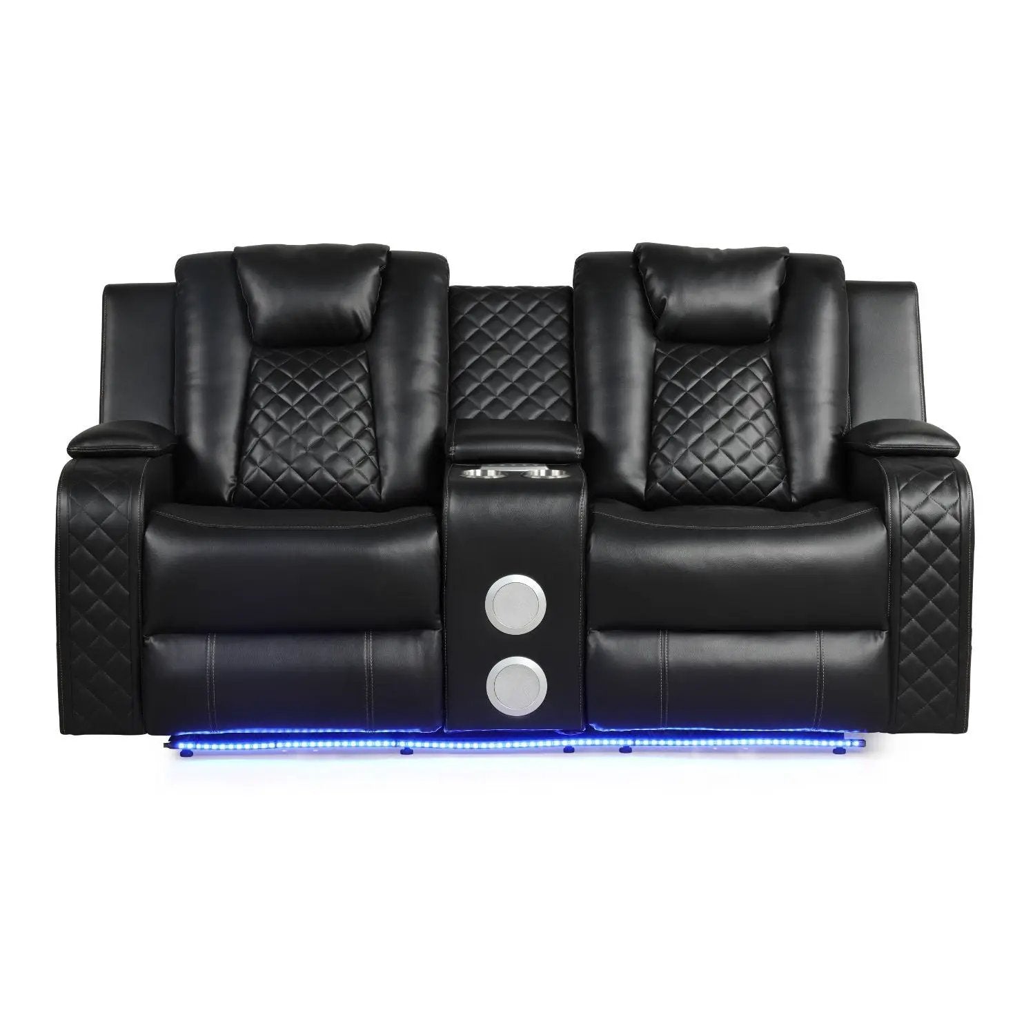 Benz - Power Reclining Loveseat With LED Lighting And Built In USB by HouseOfZazla