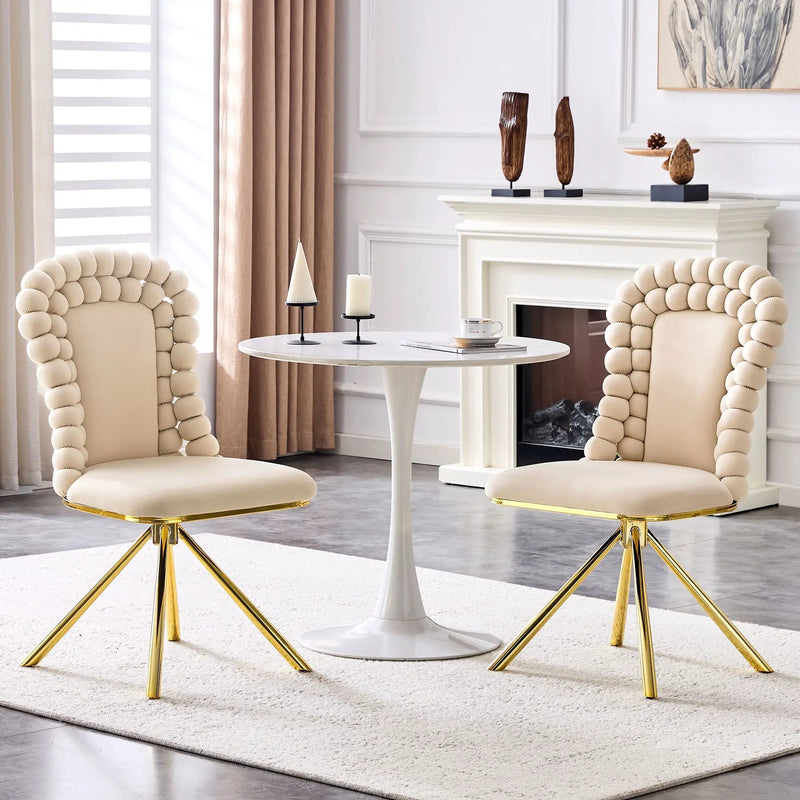 Puffy Bubble, Ball Chain Chair For Dining Room & Kitchen (Set of 2) by Unique Piece Furniture
