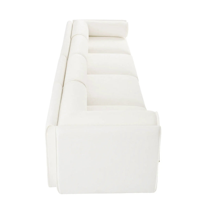 Stylish Sofa With Storage Seat And Cylindrical Backrest