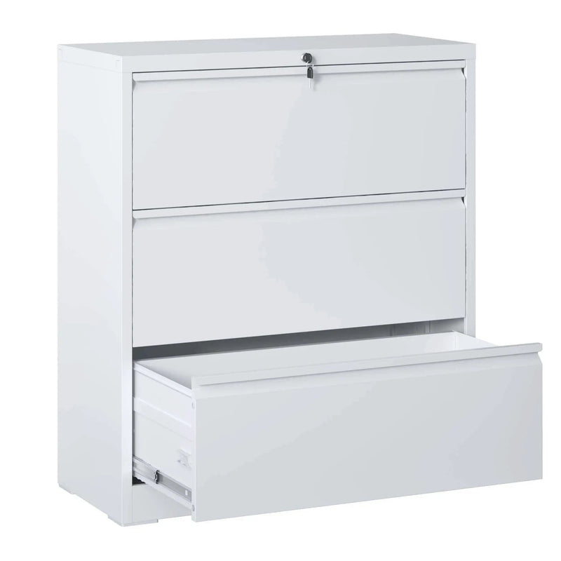 Premium Drawer Metal Lateral File Cabinet With Lock by Unique Piece Furniture
