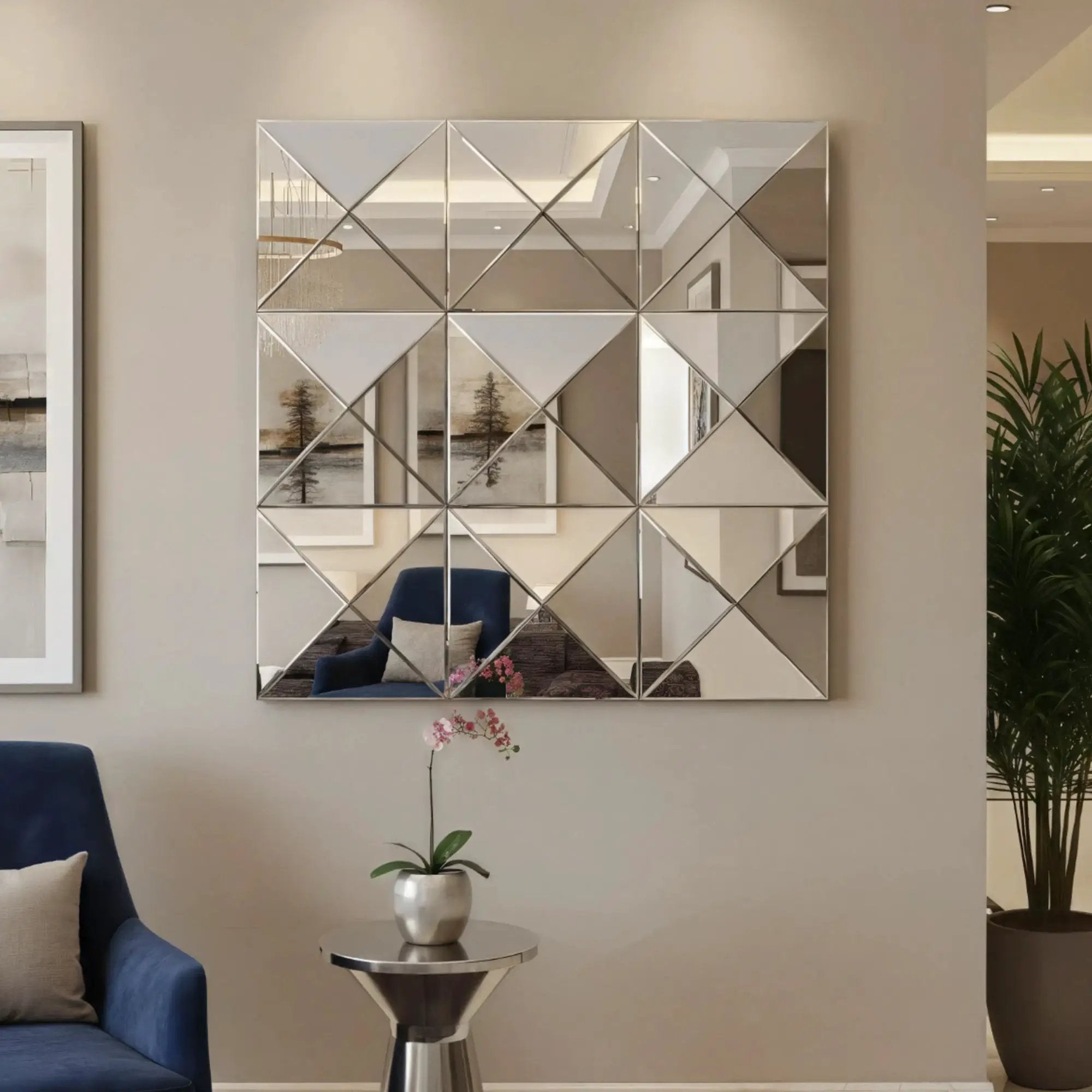 3D Mirror Wall Decor Beveled Glass Wall Mirror by HouseOfZazla