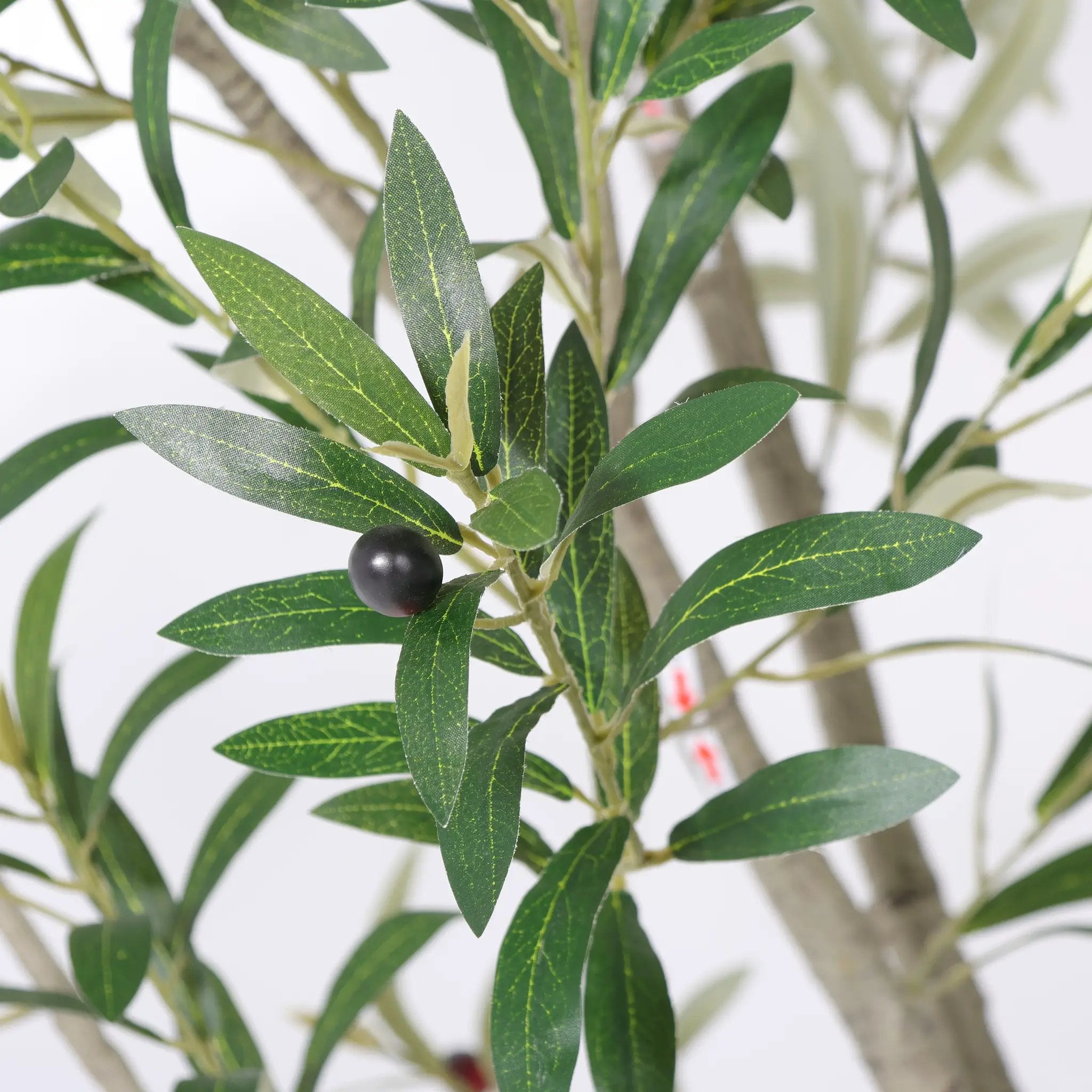 8FT Artificial Olive Tree with Decorative White Planter by HouseOfZazla