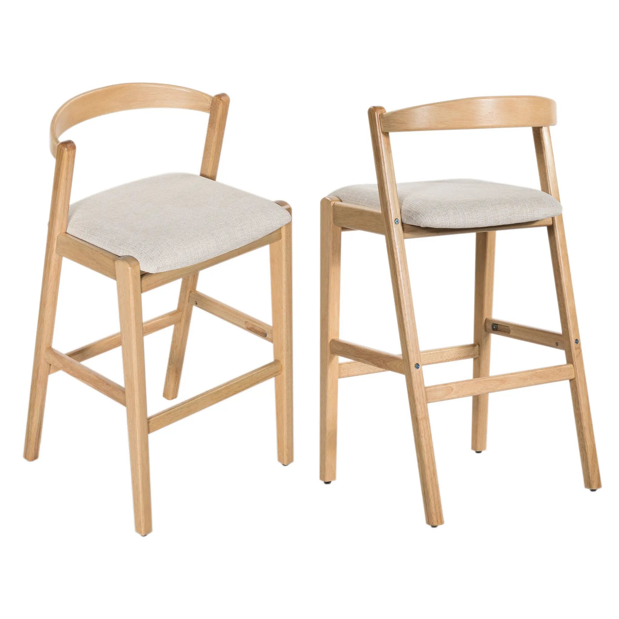 Balmain Indoor Rubberwood Barstool by HouseOfZazla
