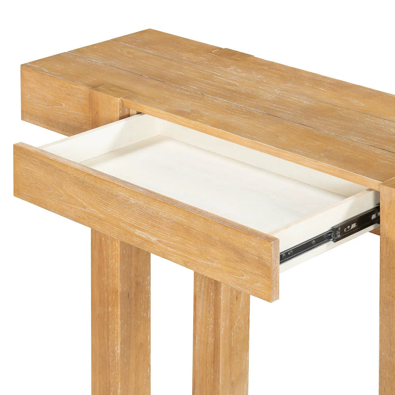 TREXM Rustic Minimalist Console Table with Hidden Drawer by HouseOfZazla