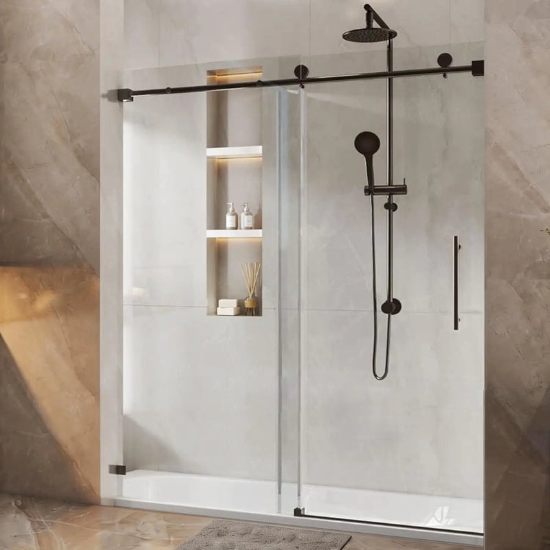 Frameless Adjustable Sliding Shower Doors by HouseOfZazla