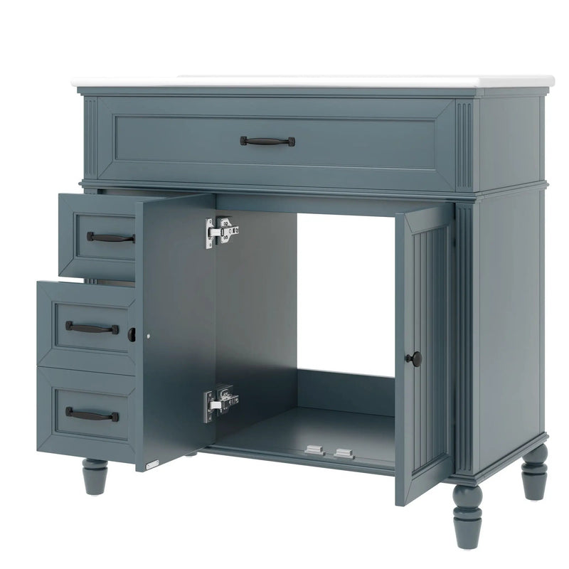 Bathroom Vanity With Sink, Freestanding Cabinet & Drawers by HouseOfZazla