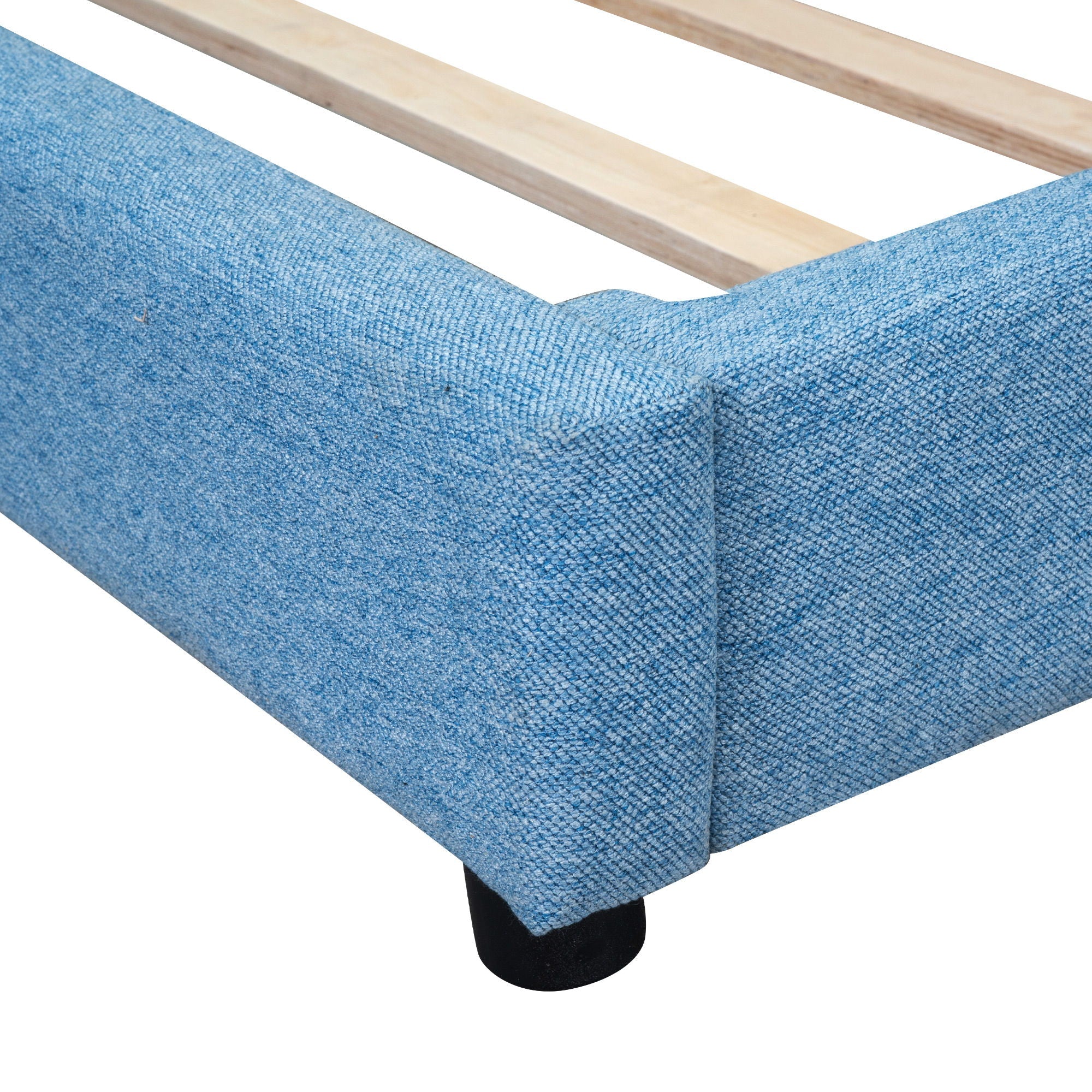 Modern Upholstered Platform Bed With USB Ports And LED Belt